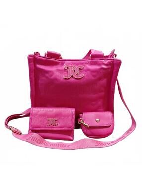 "Juicy Couture" NWOT, Pink League Mini-Tote Vibrant Pink Crossbody Bag Set...